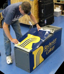 Applying the front.