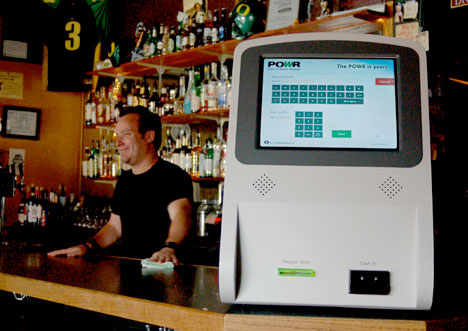 The POWR bar-top deposit-only kiosk.