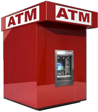 Large walk-up ATM kiosk